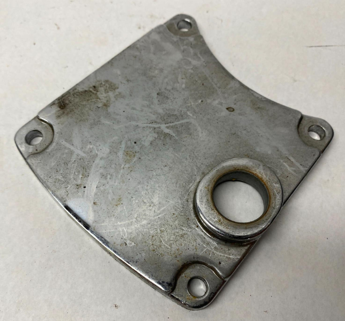 Harley Davidson Chrome Outer Primary Inspection Cover w/ Foot Peg Hole