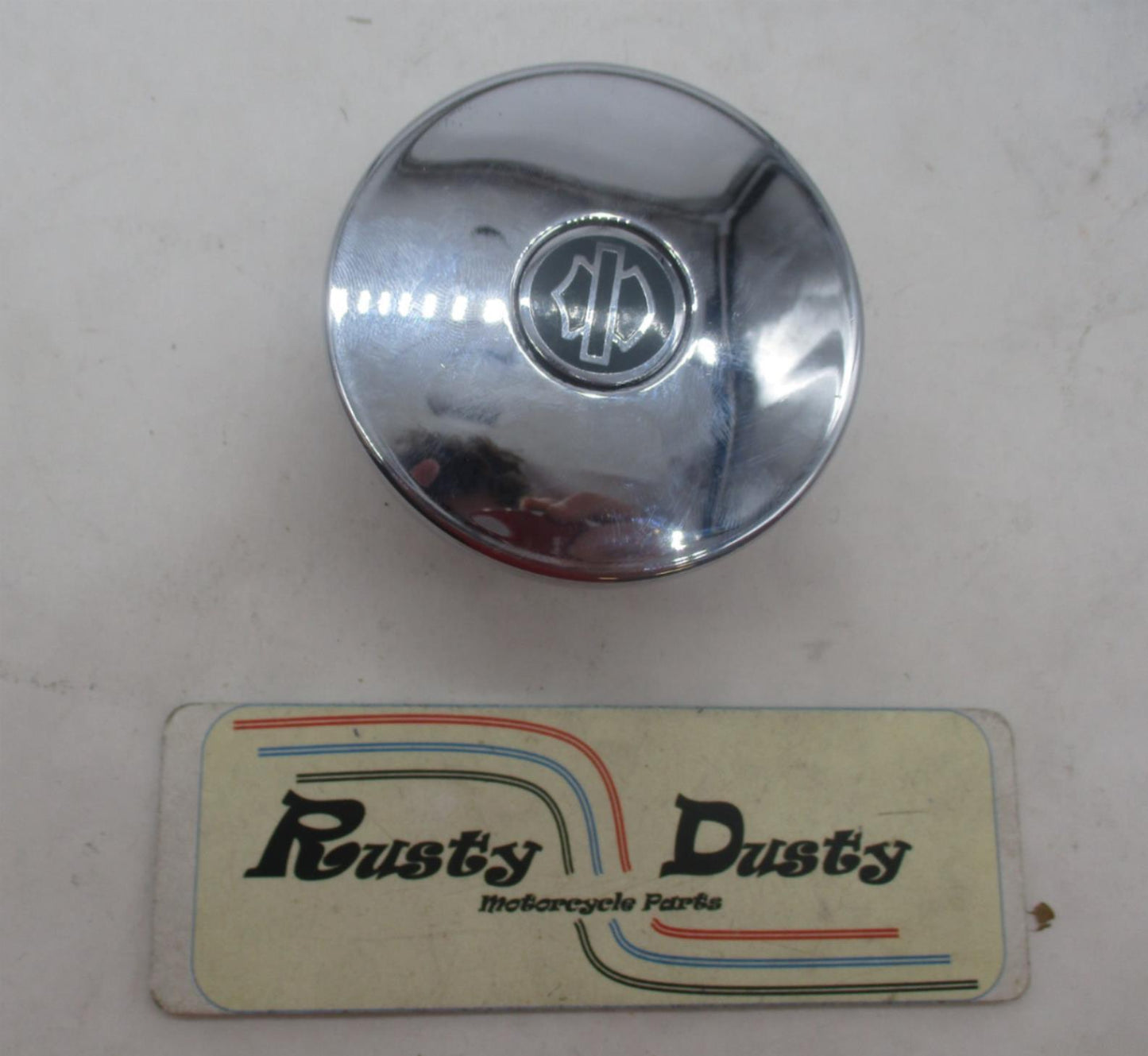 Harley Davidson Genuine Chrome Gas Cap w/ Bar Shield Logo