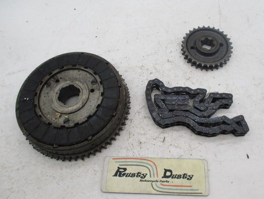 Triumph T140 70-4572 Clutch Basket Assembly & Chain w/ Clutch Hub Sprocket