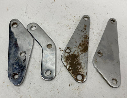 Harley Lot of Chrome Foot Forward Mid Control Mounting Plates Brackets
