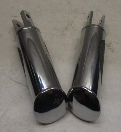 Pair of Harley Davidson Chrome Rubber Foot Pegs Foot Rests Female