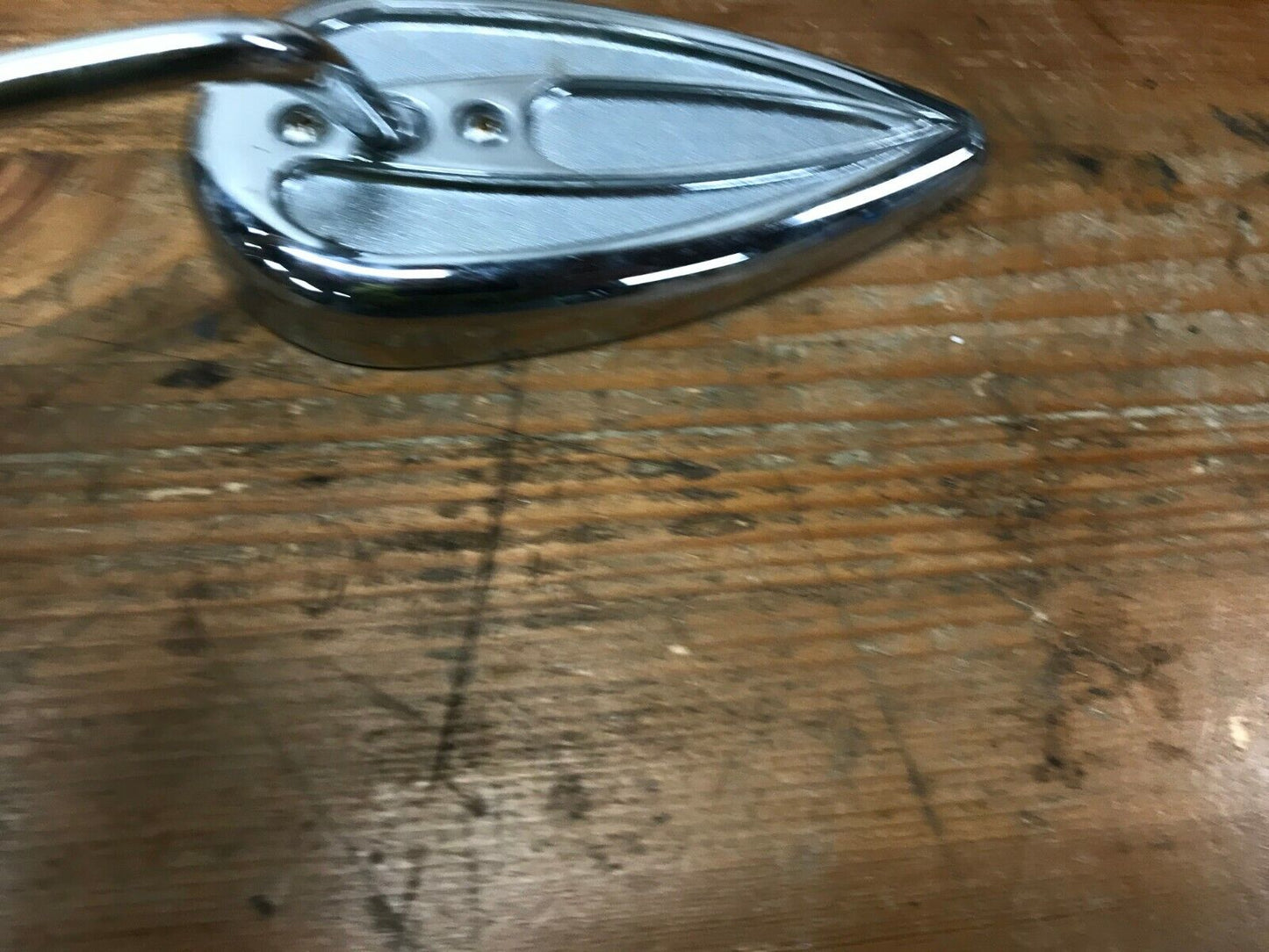 Harley-Davidson Left Side Teardrop Rear View Mirror Chrome Rare Nice Shape