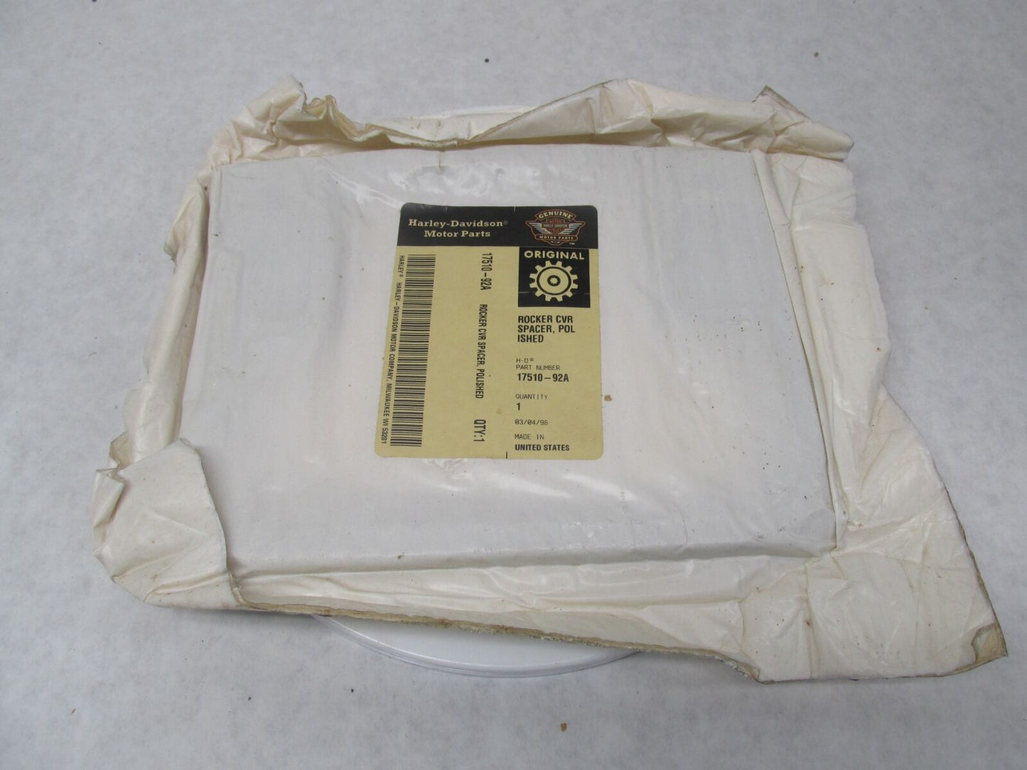 Harley-Davidson Genuine NOS Polished Rocker Cover Spacer 17510-92A