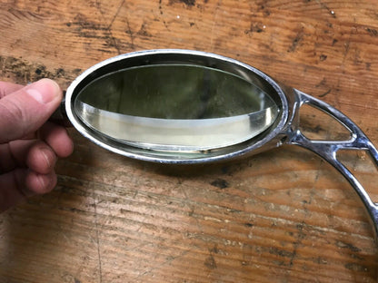 Harley Left side Rear View Mirror Chrome Slotted Arm with Unique Tilting Mirror
