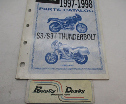 Harley Buell Official 1997-1998 Thunderbolt S3 / S3T  Parts Catalog 99570-98Y