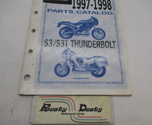Harley Buell Official 1997-1998 Thunderbolt S3 / S3T  Parts Catalog 99570-98Y
