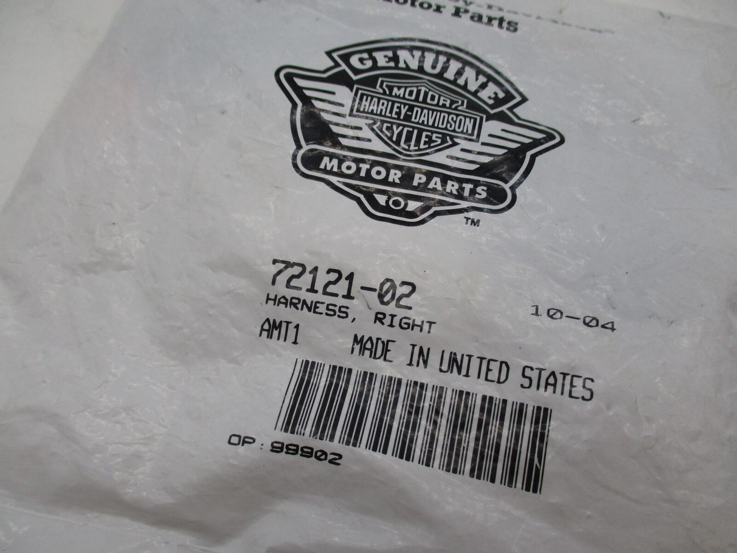 Harley Davidson Genuine NOS Right Wiring Harness 72121-02