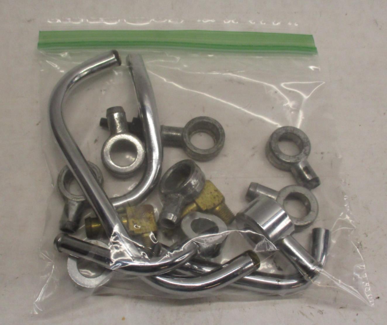 Mixed Lot of Harley Davidson Chrome Oil Lines and Connections