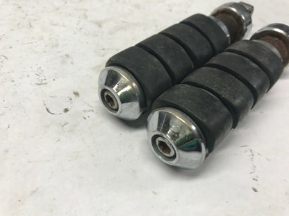 Pair (2) Original Harley Touring Highway Foot Peg Chrome Metal Rubber Shovelhead