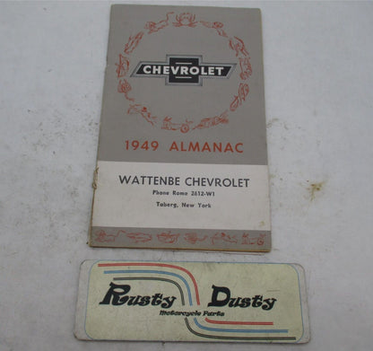 Vintage Original Chevrolet 1949 Almanac Wattanbe Book