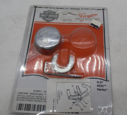 Harley Davidson Genuine Swing Arm Pivot Covers 43897-86B