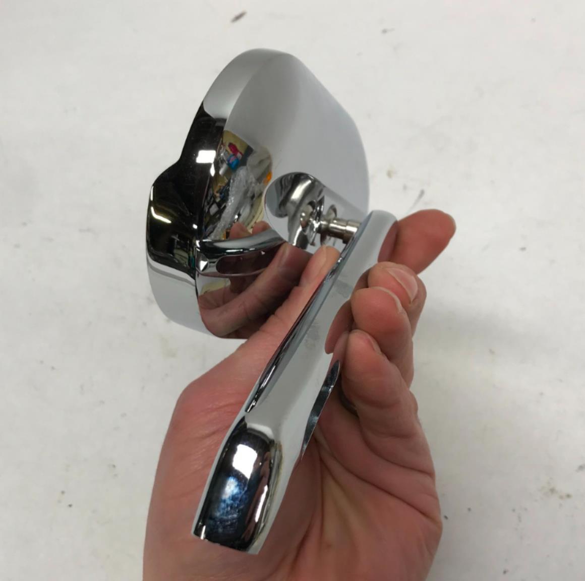 Harley Davidson Custom Shopper Chrome Slotted Oval Left Rear View Mirror