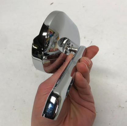 Harley Davidson Custom Shopper Chrome Slotted Oval Left Rear View Mirror