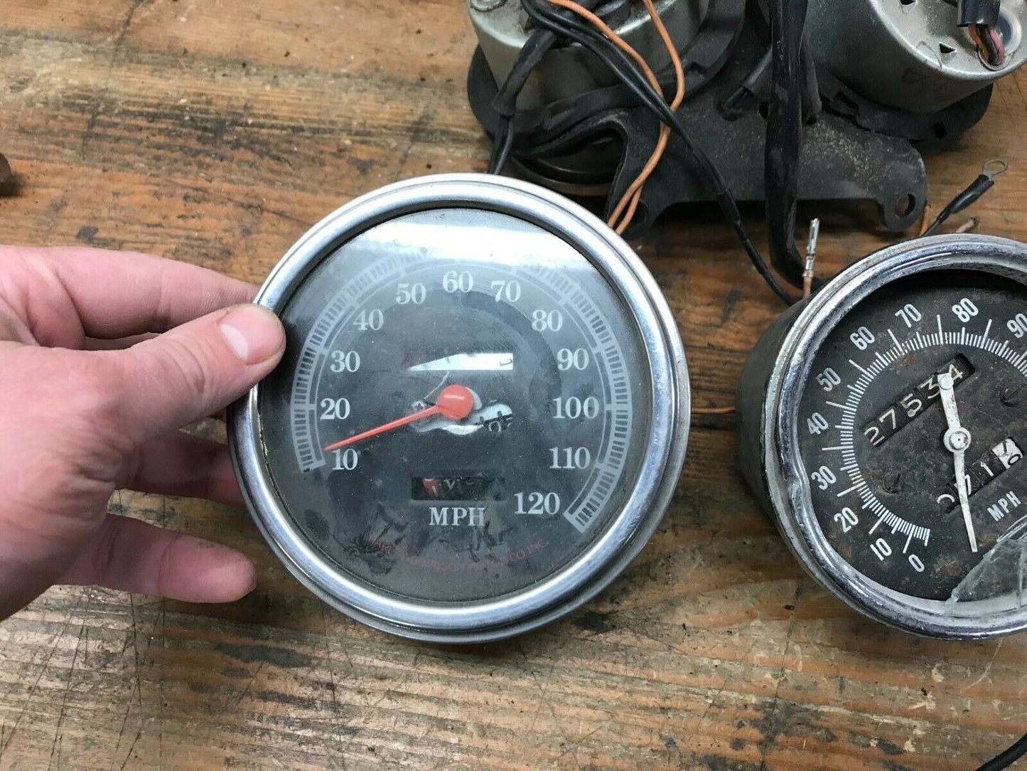 Lot of Harley Davidson Speedo Speedometer Tach Gauge instruments parts or Repair