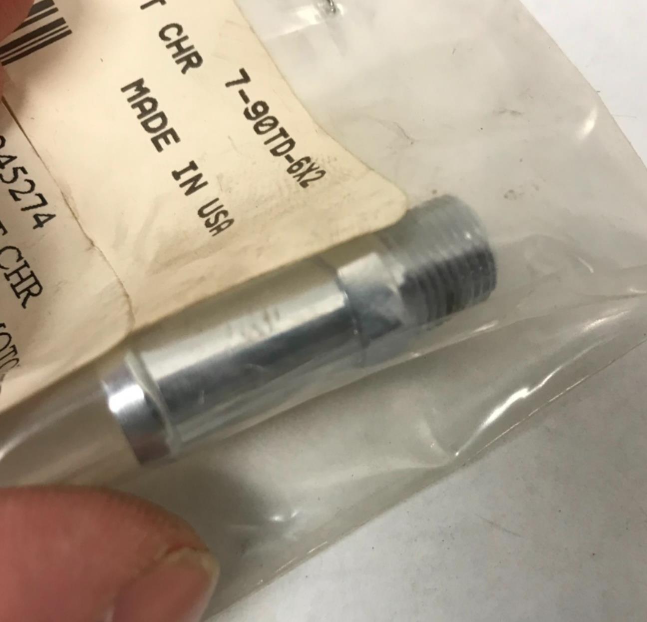 Chrome Plated Straight Hose Nipple Harley Davidson 3/8"-1/8" Chrome DS-245274