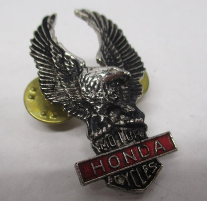 Honda Silver & Red Motorcycle Bike Cruiser Rider Vest Jacket Eagle Metal Pin
