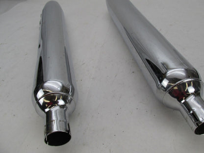 Set of Harley Davidson Touring Chrome Stock Exhaust Mufflers 65547-07 65354-07