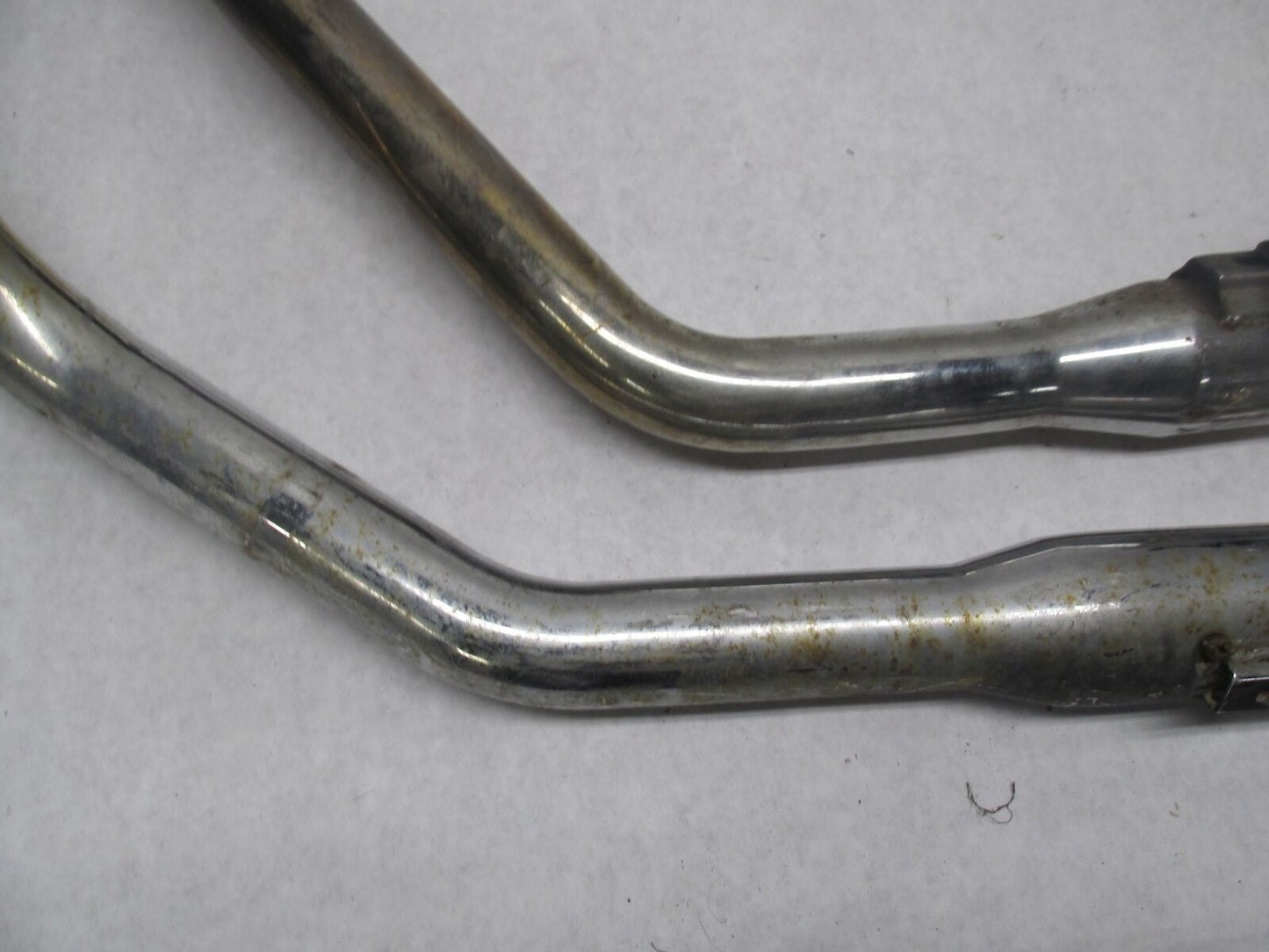 Set of Harley Davidson Shovelhead Vintage Slash Cut Drag Pipes