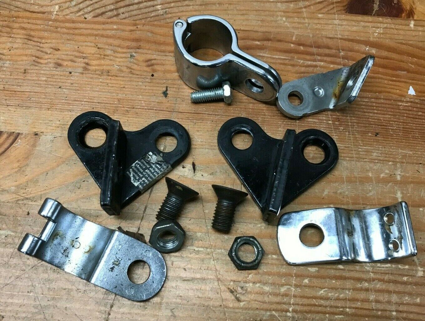 Lot of OEM Harley-Davidson Highway Peg Mounts Foot Peg Passenger clamps Hardware