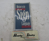 Motorcycle Sign Language Hand Signs Instruction Book Booklet