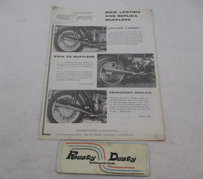 Renn Sport BMW Motorcycles Lifetime and Replica Mufflers Catalog