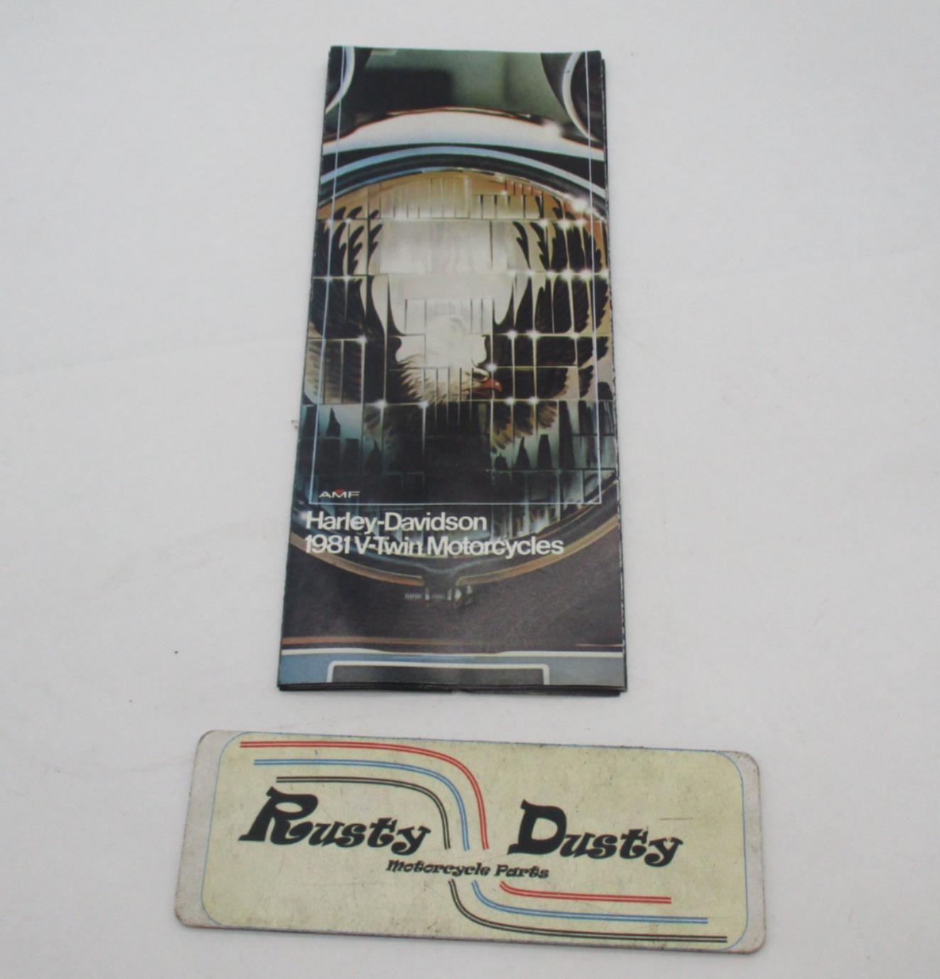 1981 Harley Davidson AMF V-Twin Motorcycle Models Sales Pamphlet Brochure