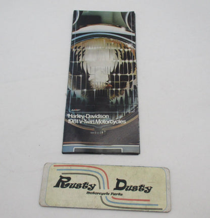 1981 Harley Davidson AMF V-Twin Motorcycle Models Sales Pamphlet Brochure