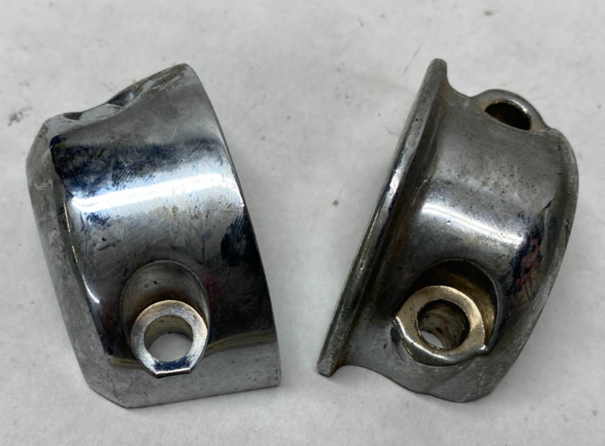 Lot of (2) Harley Chrome Clutch Perch Brackets Clamps