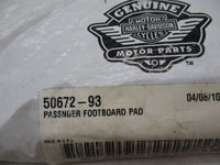 Harley Davidson Genuine NOS Passenger Footboard Pad 50672-93