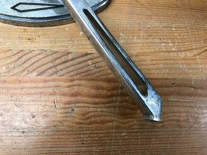 Chrome Oval Mirror Right Side Used Old School Patina Tribal Look Chopper Bobber