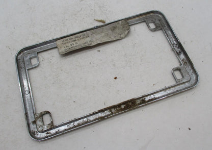 Harley Davidson Chrome License Plate Frame Shovelhead Ironhead 5-3/4" x 2-3/4"