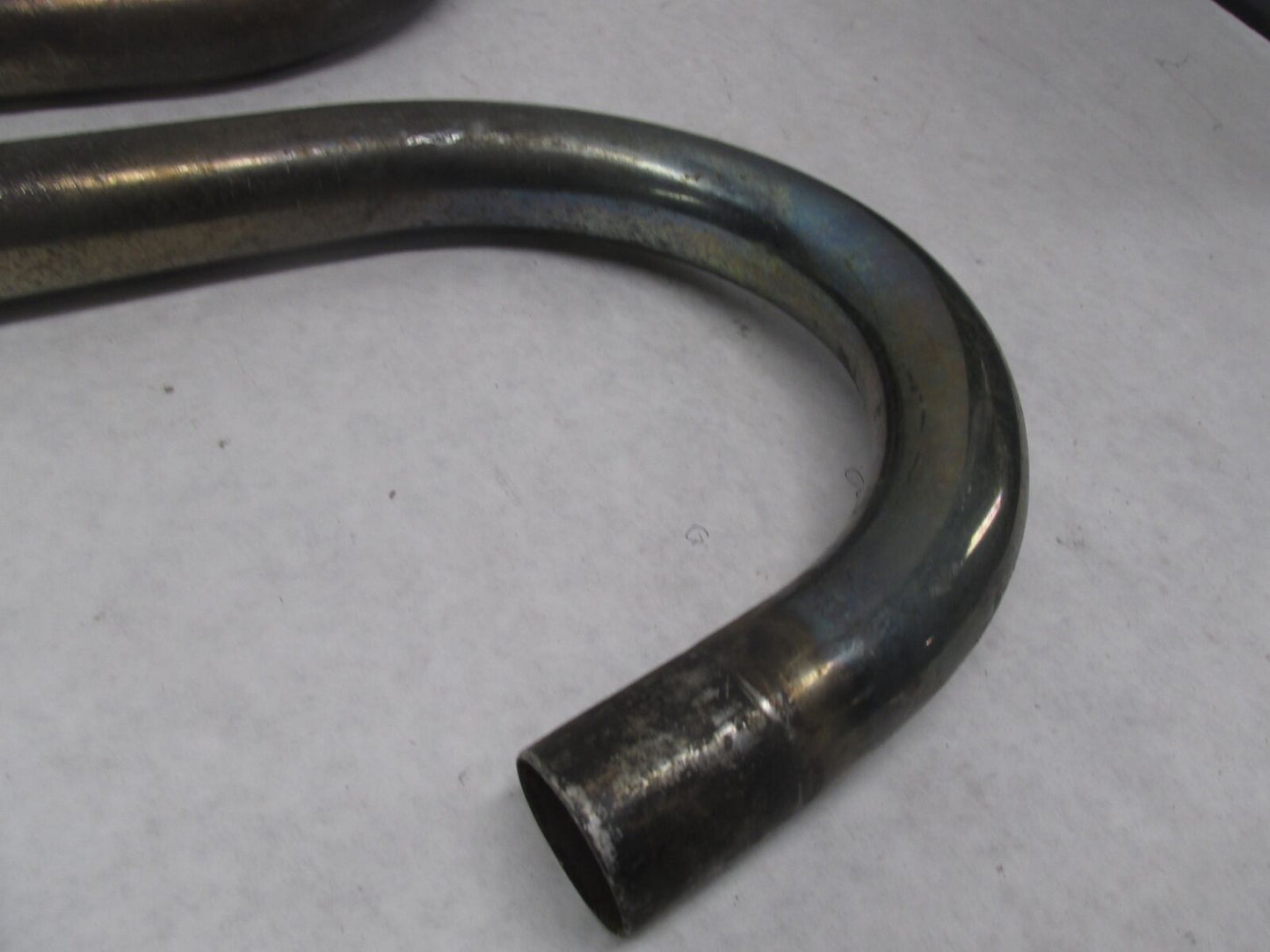 Pair of Vintage Moto Guzzi Motorcycle Exhaust Header Pipes