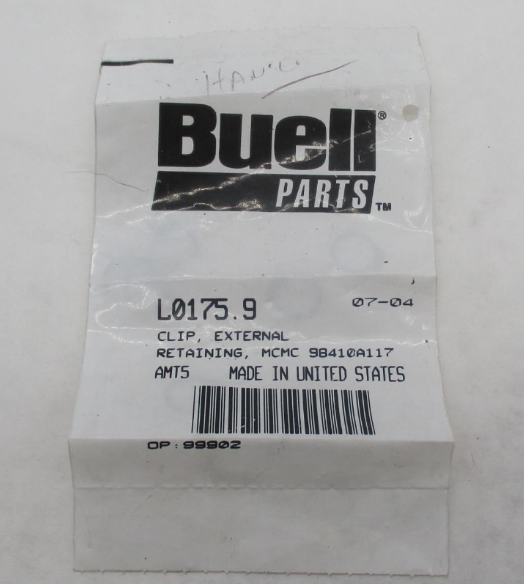 Lot of 6 Buell Harley Genuine NOS External Retaining Clips L0175.9