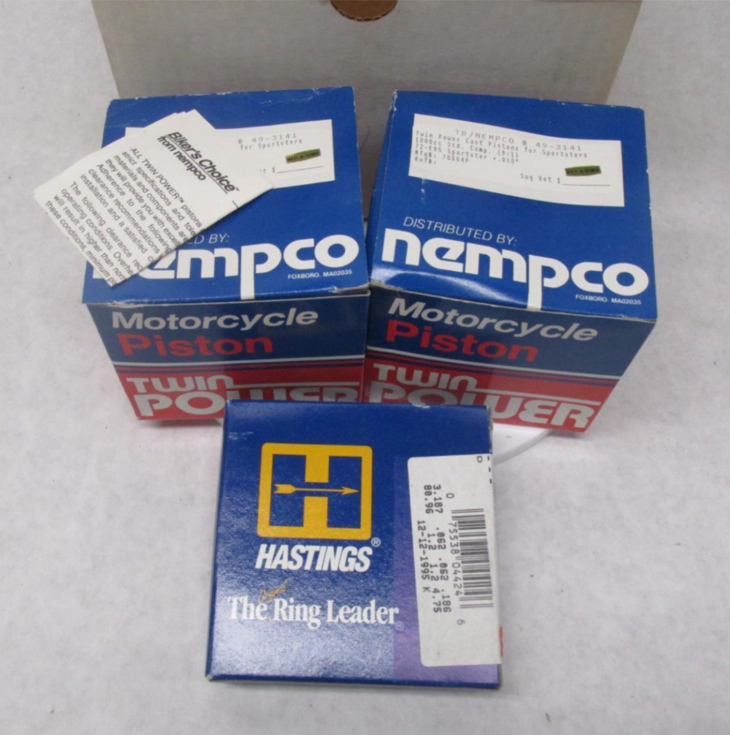 Pair of Pistons & Rings Harley Davidson 1972-85 Sportster +.010" 22253-72TA