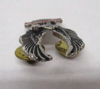 Yamaha Silver & Red Motorcycle Bike Cruiser Rider Vest Jacket Eagle Metal Pin