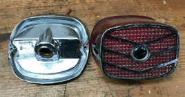 Harley Shovelhead Brake light Taillight Lens & Housing w/ Blue Jewel insert