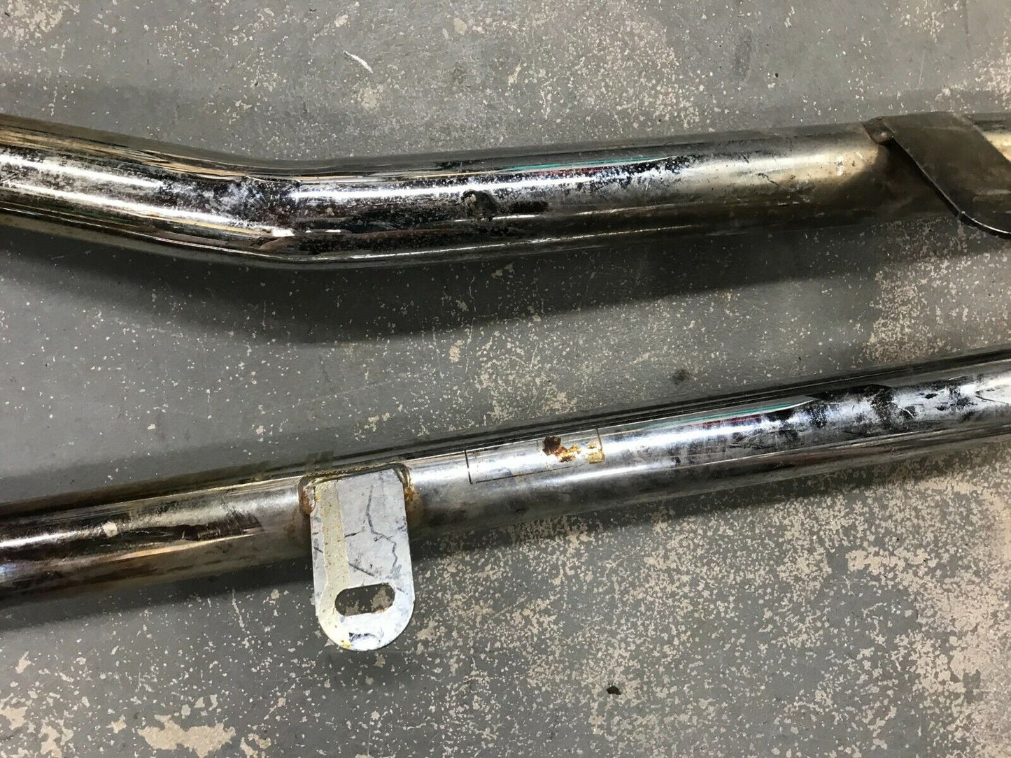 Harley Ironhead sportster Shovelhead 1 ¾” slash cut Straight exhaust drag pipes