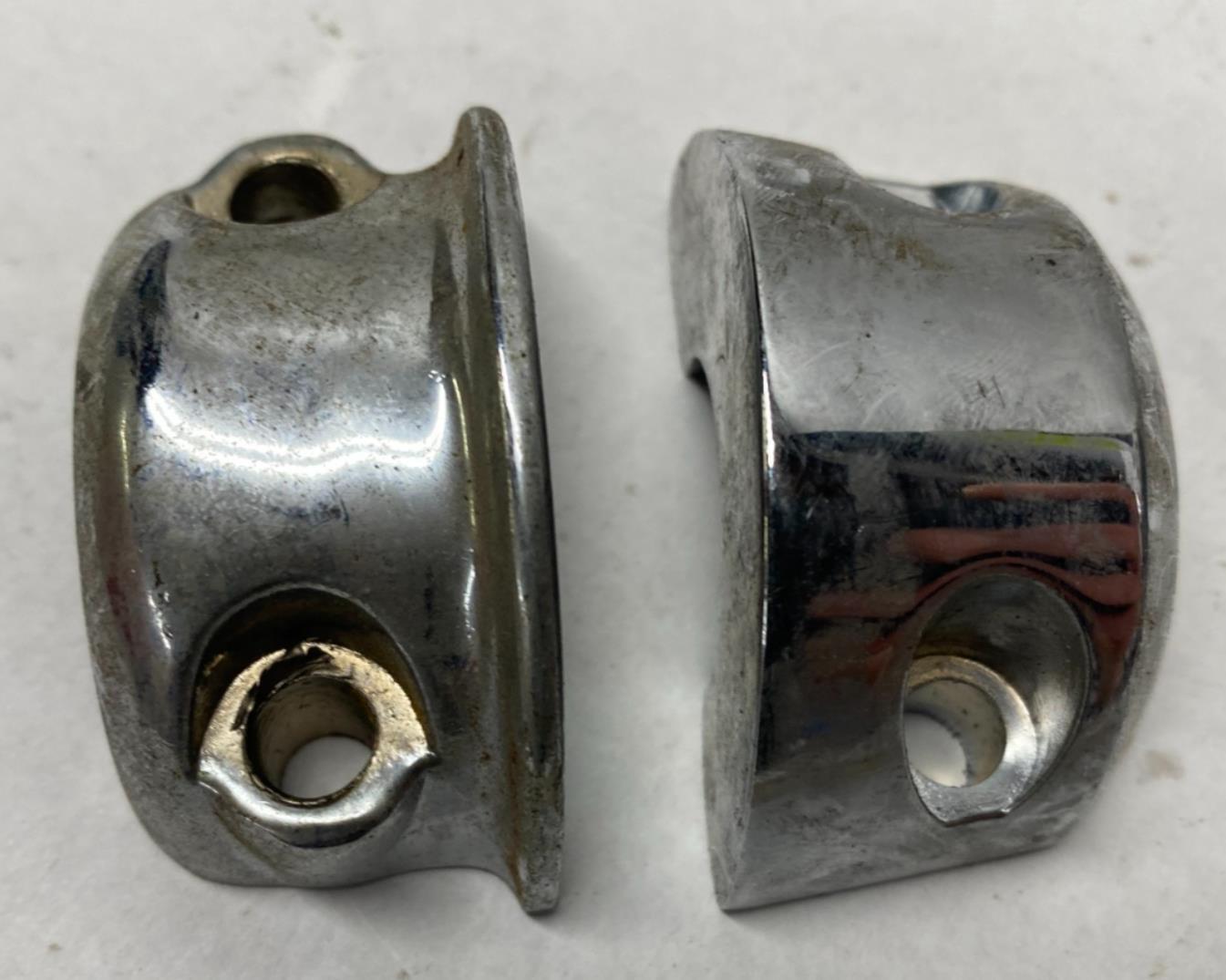 Lot of (2) Harley Chrome Clutch Perch Brackets Clamps