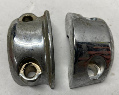 Lot of (2) Harley Chrome Clutch Perch Brackets Clamps