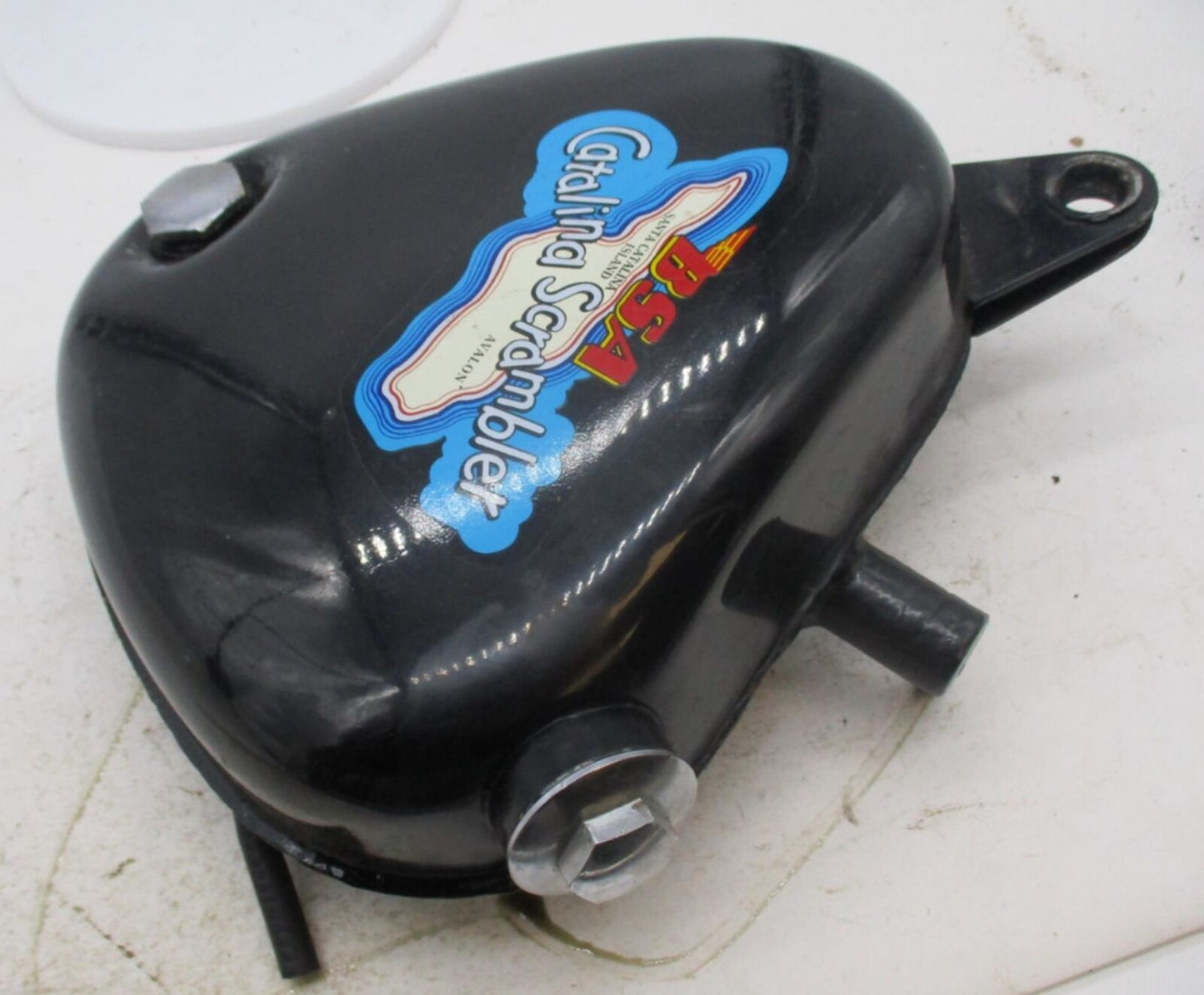 Genuine Original BSA Catalina Scrambler Black Oil Tank / Side Cover