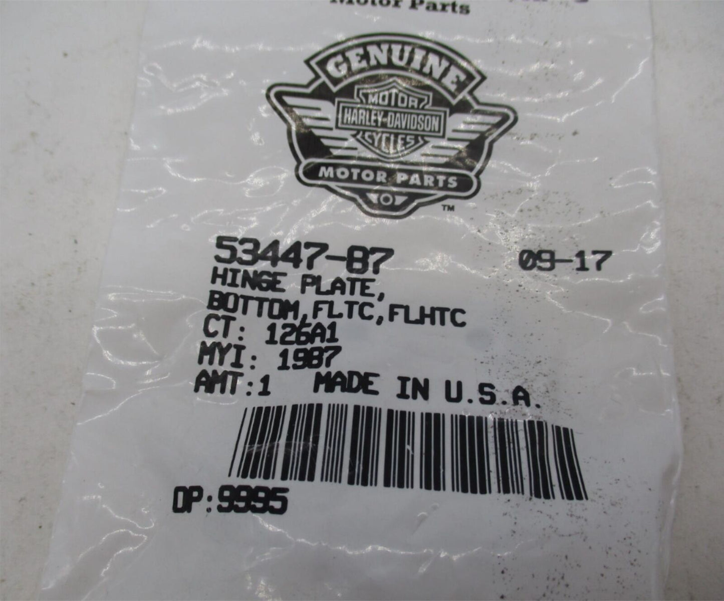Harley Davidson Genuine NOS FLTC FLHTC Bottom Hinge Plate 53447-87