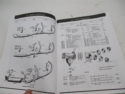 Harley 45" Service Parts Dope WR WL WLA G Servi-Cars Manual Parts Book