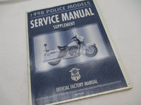 Harley Davidson Official 1998 Police Service Manual Supplement 99483-98SP