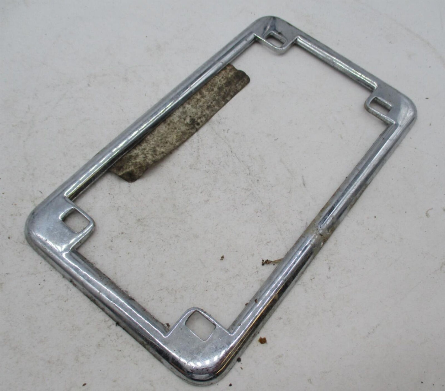 Harley Davidson Chrome License Plate Frame Shovelhead Ironhead 5-3/4" x 2-3/4"