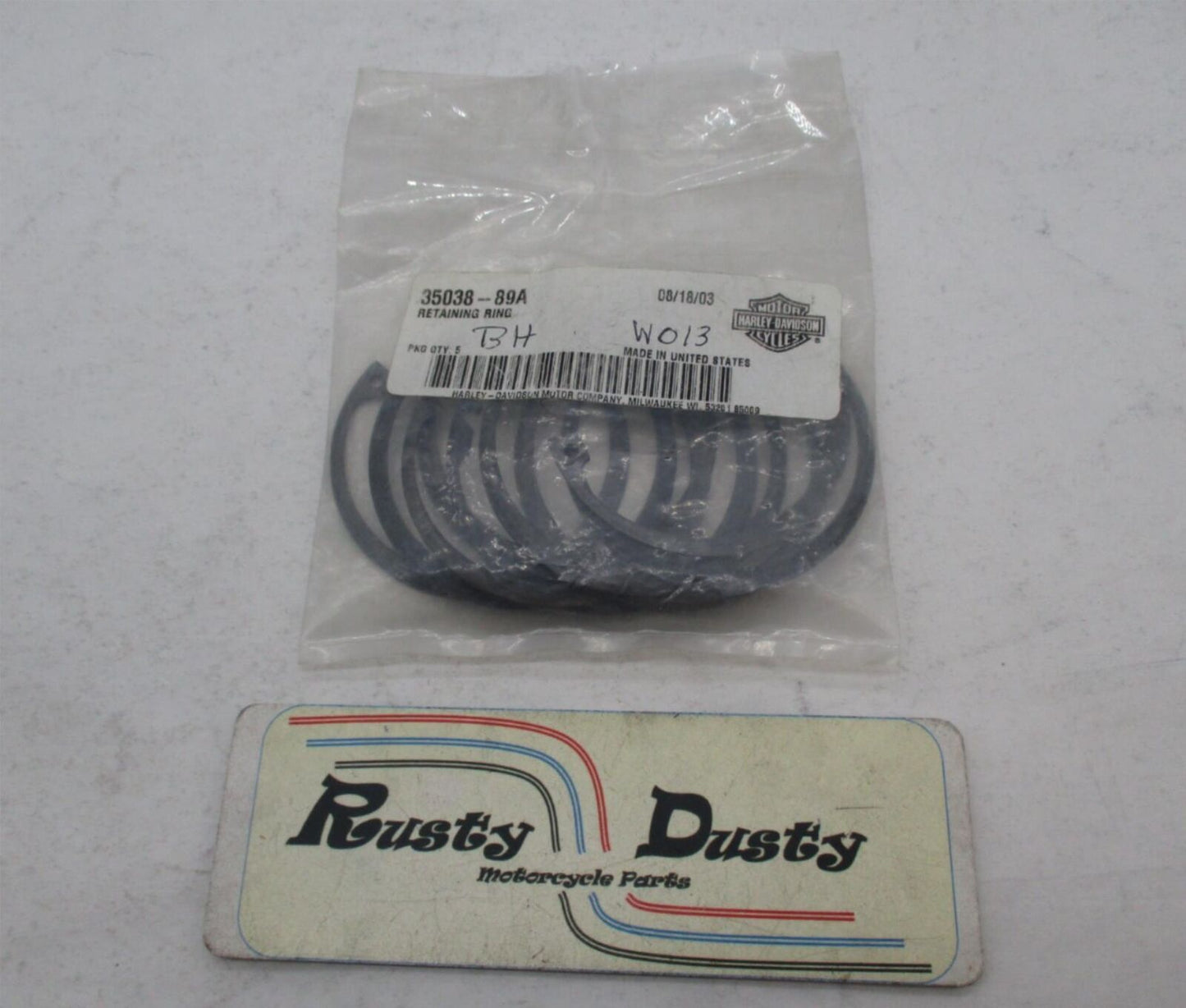 Lot of 10 Harley Davidson Genuine NOS Retaining Rings 35038-89A