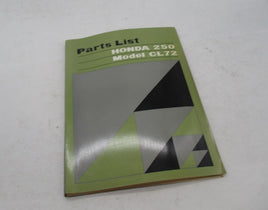 Honda Motor Co. Factory 250 CL72 Parts Lists Catalog