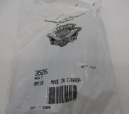Harley Davidson Lot of 3 Genuine NOS Hex Head Bolt Screws 3526