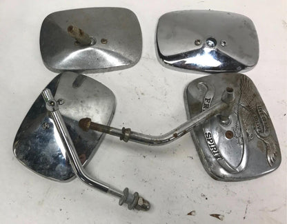 Lot of  (4) Harley Davidson aftermarket Mirrors Shovelhead Chrome Ironhead