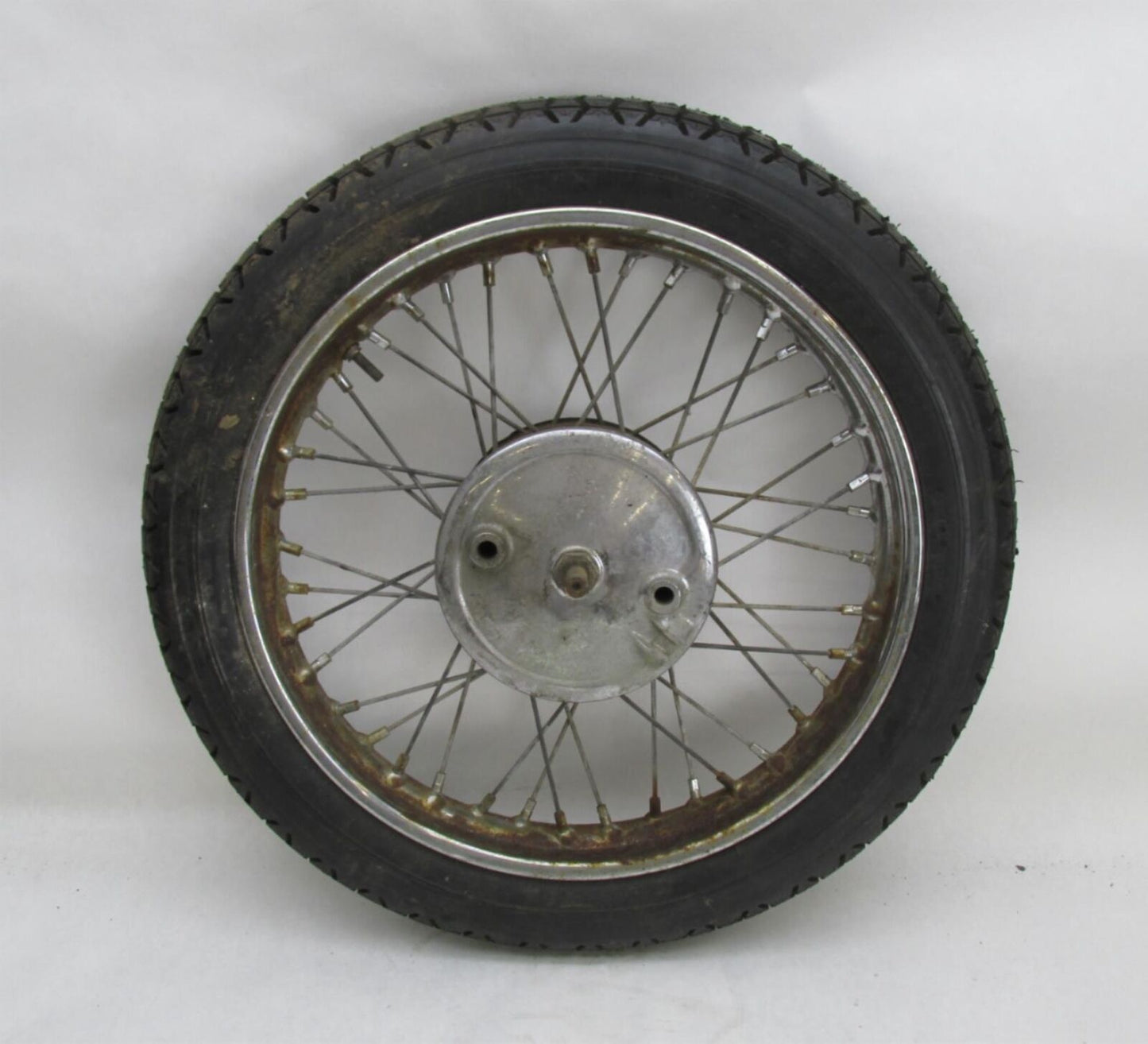 BSA 1959 59 C15 Jones 17" Front Wheel OEM Rim w/ Drum Brake Assembly