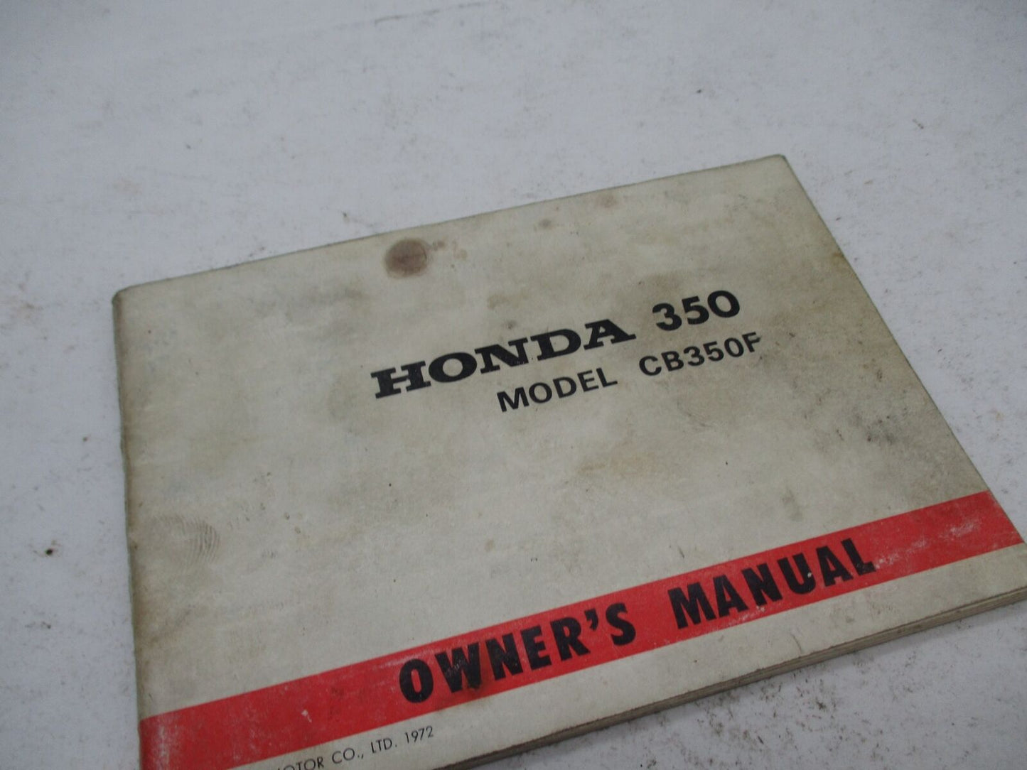 Vintage Honda OEM Original 1972 350 CB350F Owner's Manual
